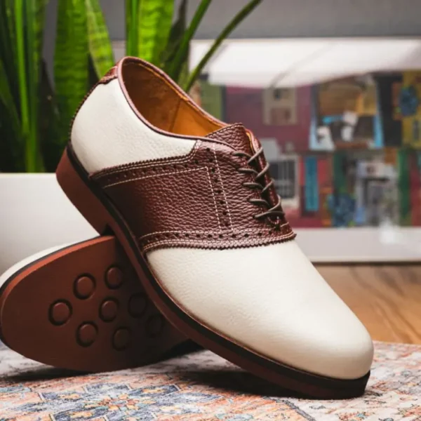 tb_phelps_david_oxford_sa_10-1.webp Outlet T.B. Phelps TB Phelps David Oxford Saddle Shoes Ivory / Walnut