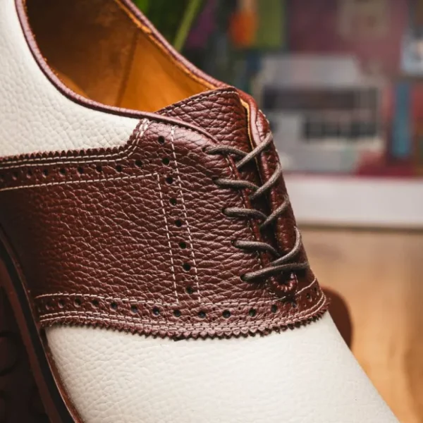 tb_phelps_david_oxford_sa_11-1.webp Outlet T.B. Phelps TB Phelps David Oxford Saddle Shoes Ivory / Walnut