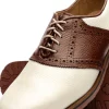 Outlet T.B. Phelps TB Phelps David Oxford Saddle Shoes Ivory / Walnut