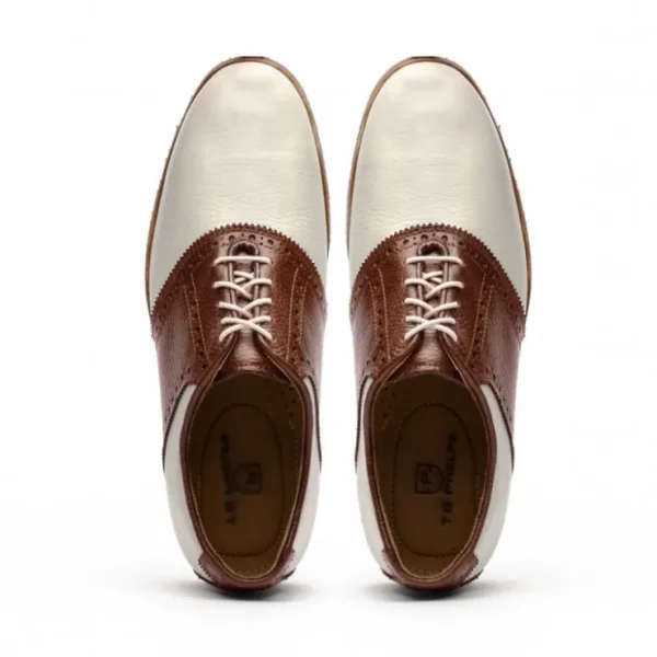 tb_phelps_david_oxford_sa_3-1.webp Outlet T.B. Phelps TB Phelps David Oxford Saddle Shoes Ivory / Walnut