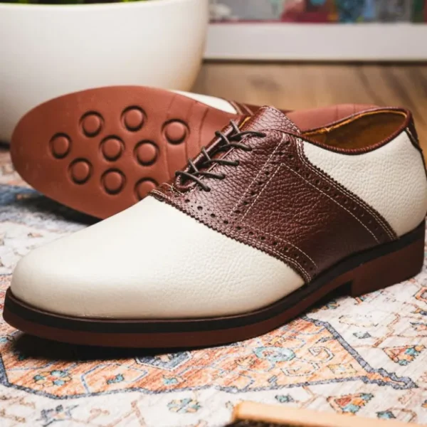 tb_phelps_david_oxford_sa_9-1.webp Outlet T.B. Phelps TB Phelps David Oxford Saddle Shoes Ivory / Walnut