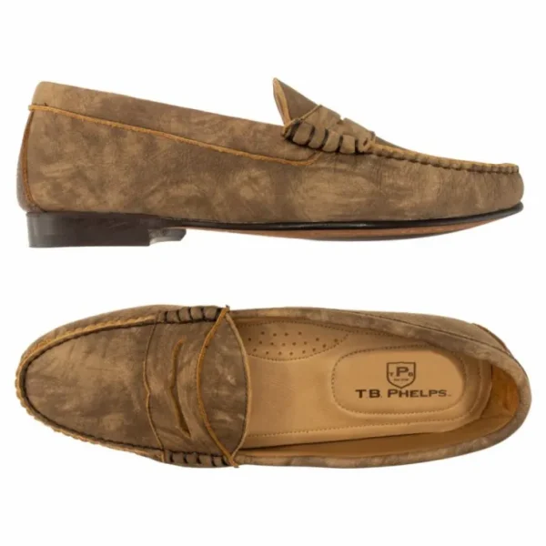 Best Sale T.B. Phelps TB Phelps Preston Safari Leather Bit Loafers Briar