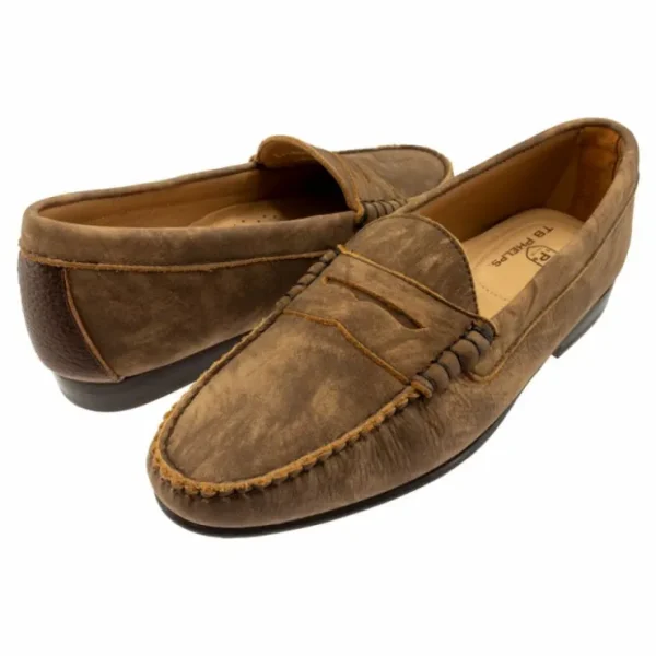 Best Sale T.B. Phelps TB Phelps Preston Safari Leather Bit Loafers Briar