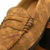 New T.B. Phelps TB Phelps Preston Safari Leather Penny Loafers Tan