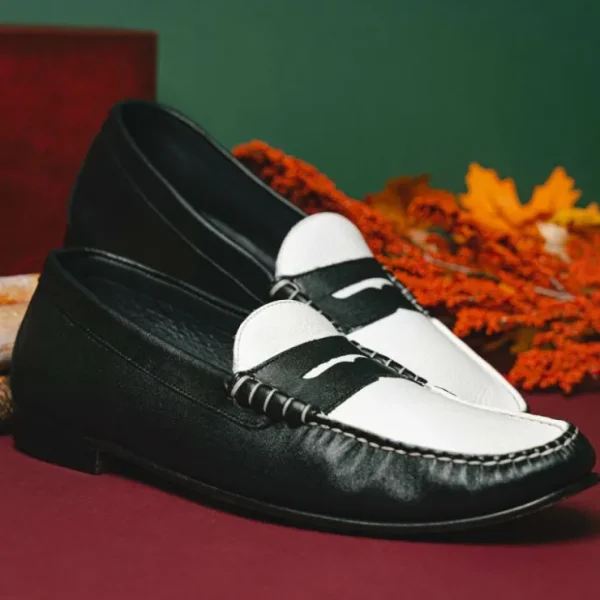tb_phelps_the_shag_loafer_4.webp New T.B. Phelps TB Phelps The Shag Loafers Black / White