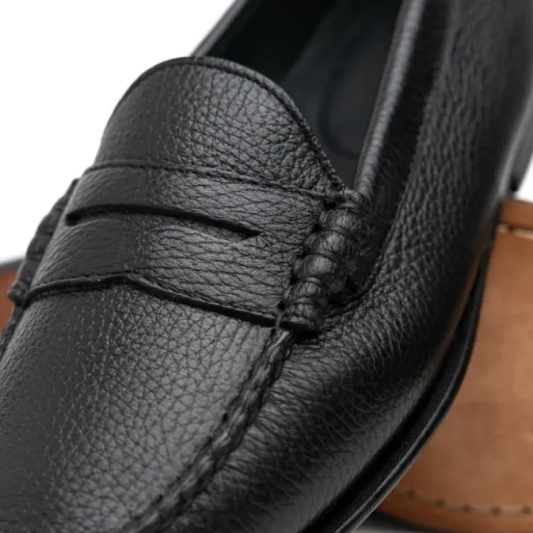 tb_phelps_ventura_deerski_2.webp Hot T.B. Phelps TB Phelps Ventura Deerskin Penny Loafer Black Stag BlackStag