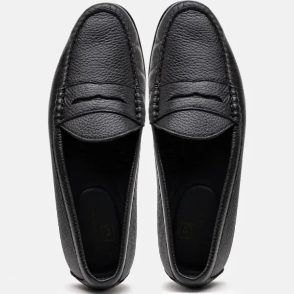 tb_phelps_ventura_deerski_3.webp Hot T.B. Phelps TB Phelps Ventura Deerskin Penny Loafer Black Stag BlackStag