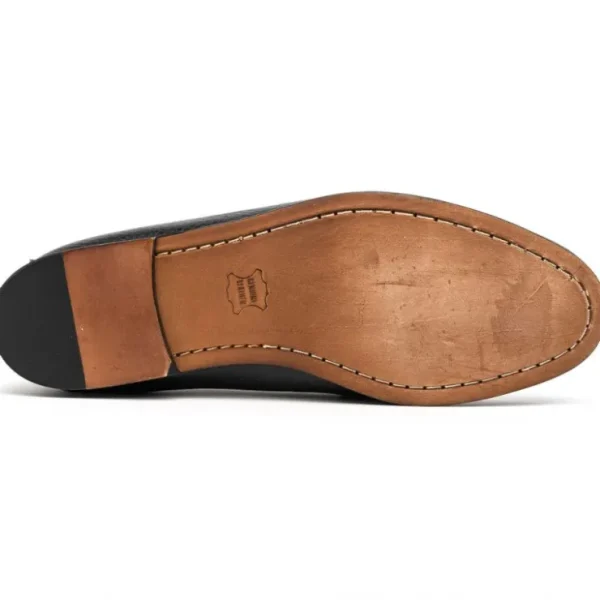 tb_phelps_ventura_deerski_4.webp Hot T.B. Phelps TB Phelps Ventura Deerskin Penny Loafer Black Stag BlackStag