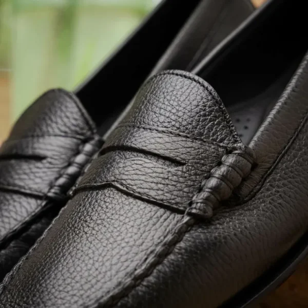 tb_phelps_ventura_deerski_6.webp Hot T.B. Phelps TB Phelps Ventura Deerskin Penny Loafer Black Stag BlackStag