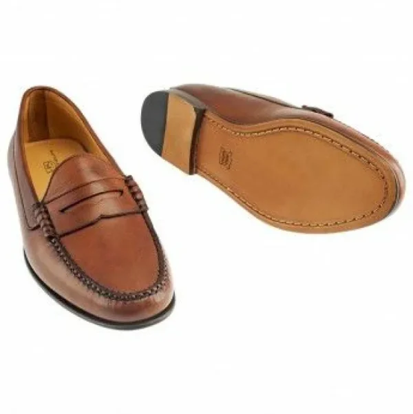 tb_phelps_ventura_sheepsk_3-2.webp Best Sale T.B. Phelps TB Phelps Ventura Sheepskin Penny Loafer Pecan