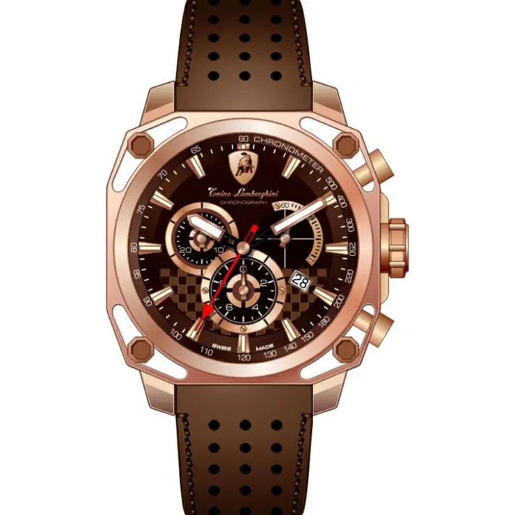 Store Tonino Lamborghini 4 Screws 4860 Chronographic Watch Brown