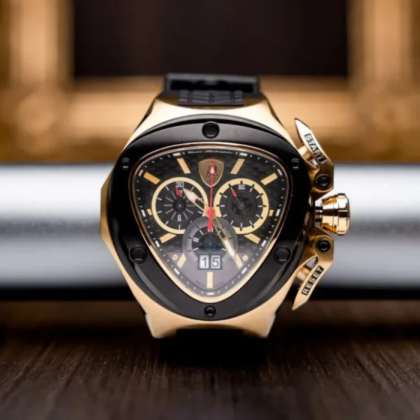 Sale Tonino Lamborghini Spyder 3111SP Stainless Steel Chronographic Sport Watch (Limited Edition) Black/Gold
