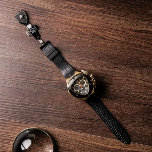 Sale Tonino Lamborghini Spyder 3111SP Stainless Steel Chronographic Sport Watch (Limited Edition) Black/Gold