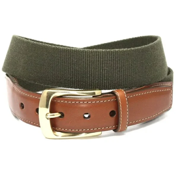 torino_leather_european_r_0-9.webp Best Sale Torino Leather European Ribbed Surcingle Belt Olive