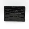 Store Torino Leather Genuine Alligator Card Case - black