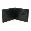 Fashion Torino Leather Genuine Bison Leather Billfold Wallet Black