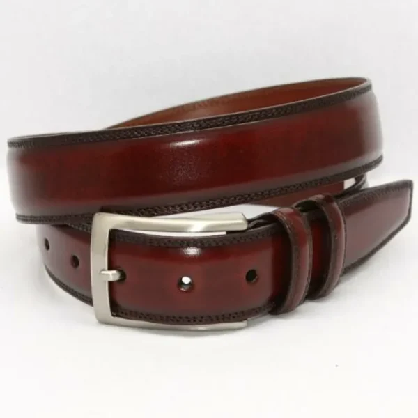 torino_leather_hand_stain_0-1.webp Store Torino Leather Hand Stained Italian Calf Belt - tan