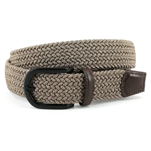 torino_leather_italian_br_0-5.webp Outlet Torino Leather Italian Braided Melange Rayon Elastic Belt Camel