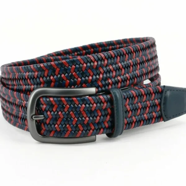 torino_leather_italian_mi_0.webp Hot Torino Leather Italian Mini Strand Woven Stretch Leather Belt Navy Multi NavyMulti