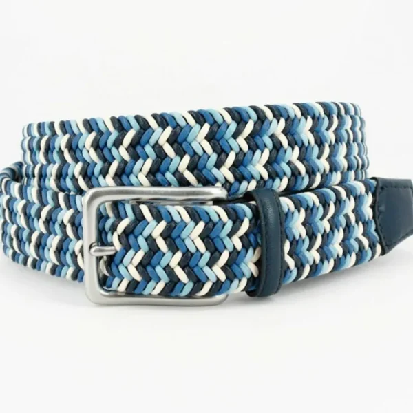 torino_leather_italian_wo_0-4.webp Clearance Torino Leather Italian Woven Cotton Belt Navy / Blue / Cream