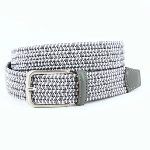 torino_leather_italian_wo_0-5.webp Outlet Torino Leather Italian Woven Rayon Elastic Belt Grey