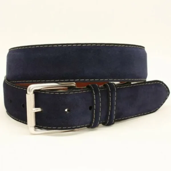 torino_leather_mm_europea_0.webp Best Torino Leather 38mm European Suede Contrast Stitch Belt - navy