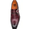 Shop Ugo Vasare Eric Monkstrap Shoes Burgundy