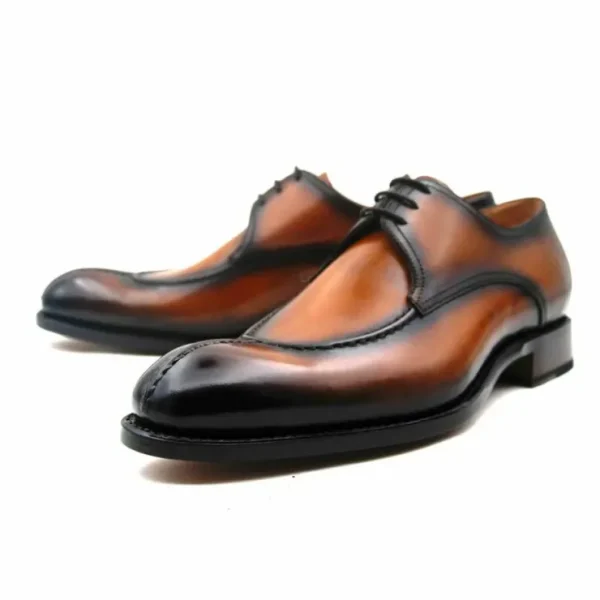 ugo_vasare_jayden_derby_a_1-2.webp Outlet Ugo Vasare Jayden Derby Apron Split Toe Shoes Caramel