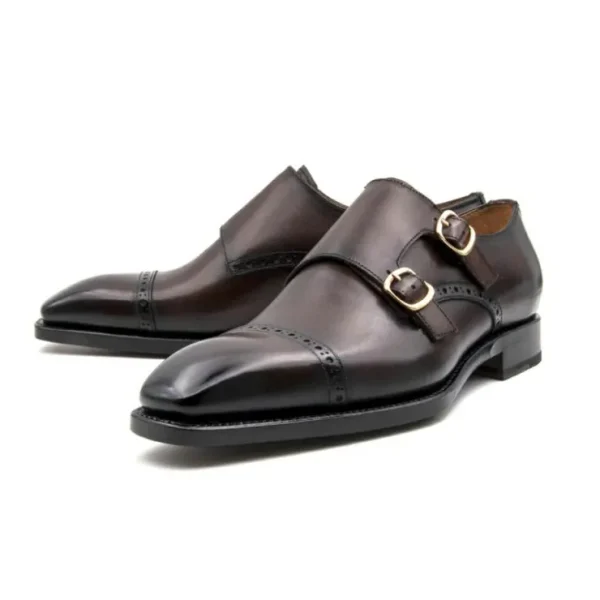 ugo_vasare_ryan_double_mo_1.webp Shop Ugo Vasare Ryan Double Monkstrap Shoes Brown