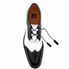 Cheap Ugo Vasare Stephen Oxford Wingtip Shoe Black / White