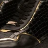 Outlet Vinci Leather Shoes Vinci Leather Bellagio Leather High-Top Sneaker Boot Black / Gold