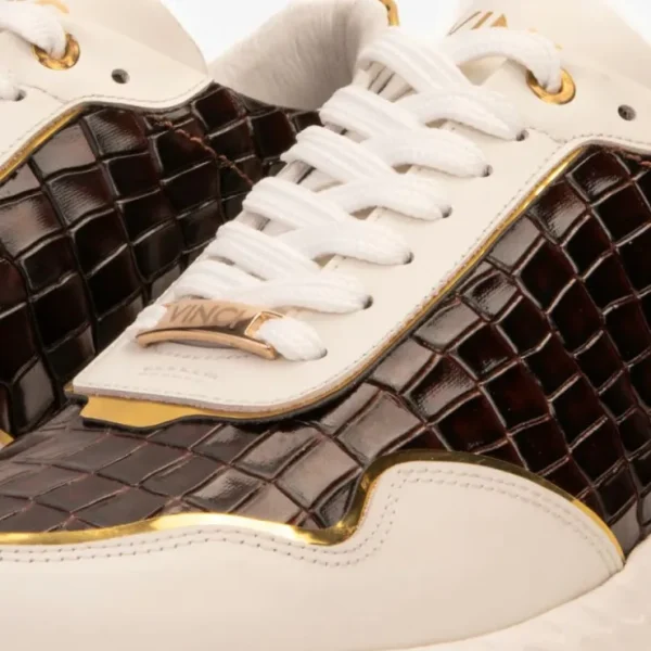 vinci_leather_bellagio_le_3-3.webp Best Sale Vinci Leather Shoes Vinci Leather Bellagio Leather Sneaker Boot White / Gold