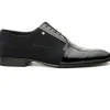 Store Vinci Leather Shoes Vinci Leather Colombo Cap Toe Oxford Shoe (8005) Black