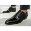 Store Vinci Leather Shoes Vinci Leather Colombo Cap Toe Oxford Shoe (8005) Black