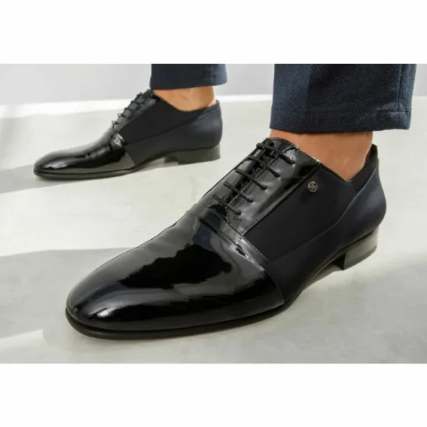 vinci_leather_colombo_bla_7.webp Store Vinci Leather Shoes Vinci Leather Colombo Cap Toe Oxford Shoe (8005) Black