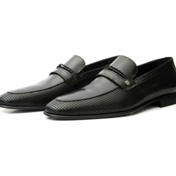vinci_leather_the_acerra__1.webp Flash Sale Vinci Leather Shoes Vinci Leather The Acerra Leather Loafer Shoe (2034) Black