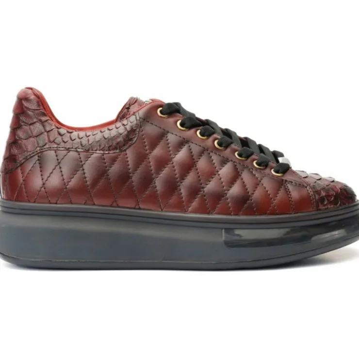 Shop Vinci Leather Shoes Vinci Leather The Adler Snk Leather Sneaker Limited Edition (17474 O-4) Burgundy