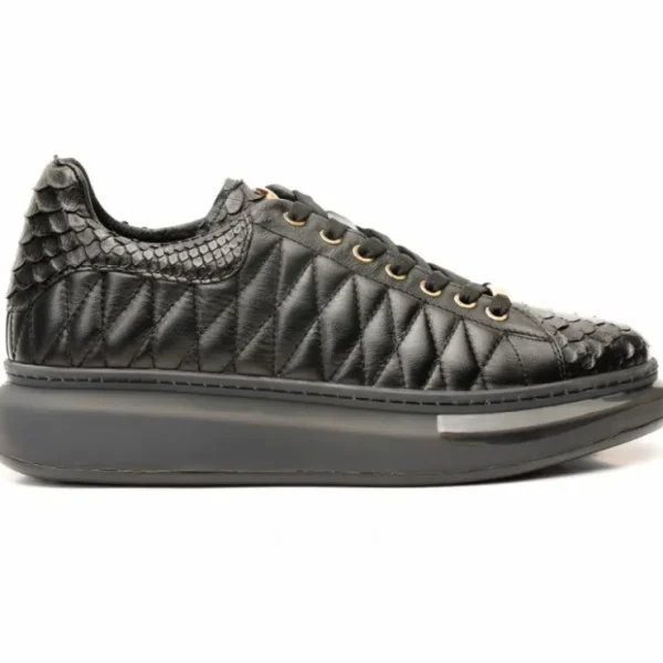 vinci_leather_the_adler_b_0.webp Outlet Vinci Leather Shoes Vinci Leather The Adler Snk Leather Sneaker Limited Edition (17474 S-1) Black