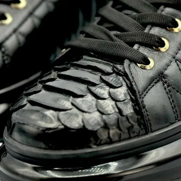 vinci_leather_the_adler_b_3.webp Outlet Vinci Leather Shoes Vinci Leather The Adler Snk Leather Sneaker Limited Edition (17474 S-1) Black