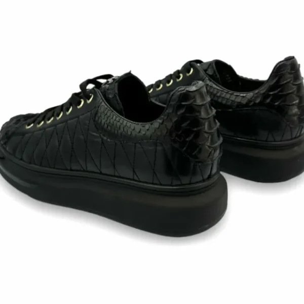 vinci_leather_the_adler_b_4.webp Outlet Vinci Leather Shoes Vinci Leather The Adler Snk Leather Sneaker Limited Edition (17474 S-1) Black