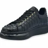 Outlet Vinci Leather Shoes Vinci Leather The Adler Snk Leather Sneaker Limited Edition (17474 S-1) Black
