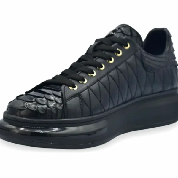 vinci_leather_the_adler_b_5.webp Outlet Vinci Leather Shoes Vinci Leather The Adler Snk Leather Sneaker Limited Edition (17474 S-1) Black
