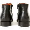 Discount Vinci Leather Shoes Vinci Leather The Albury Cap-toe Derby Lace-up Boot With A Zipper (X-3666) Black