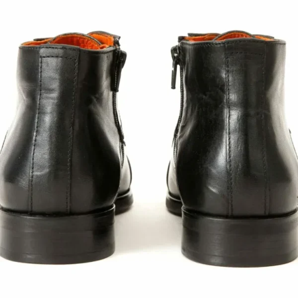 vinci_leather_the_albury__3.webp Discount Vinci Leather Shoes Vinci Leather The Albury Cap-toe Derby Lace-up Boot With A Zipper (X-3666) Black