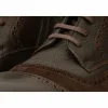 Online Vinci Leather Shoes Vinci Leather The Anderson Leather / Suede Brogue Lace-up Boot With A Zipper (14559) Brown