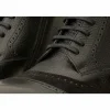 Discount Vinci Leather Shoes Vinci Leather The Anderson Leather / Suede Brogue Lace-up Boot With A Zipper (14559) Black