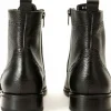 Discount Vinci Leather Shoes Vinci Leather The Anderson Leather / Suede Brogue Lace-up Boot With A Zipper (14559) Black