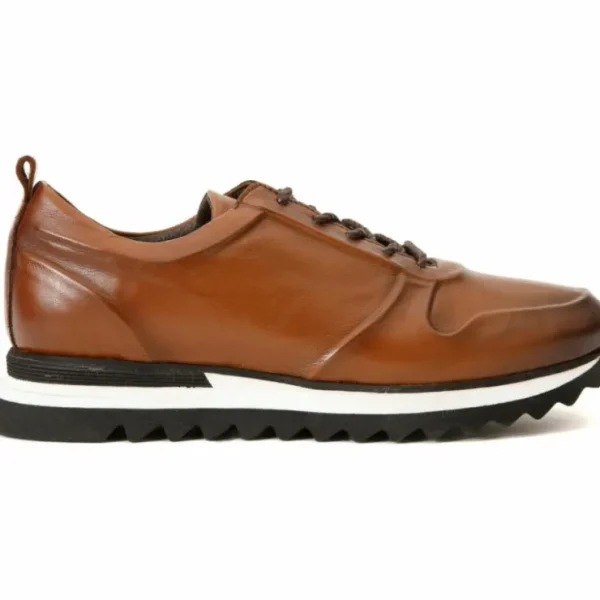 Store Vinci Leather Shoes Vinci Leather The Barnett Leather Sneaker (11089 T-4) Brown