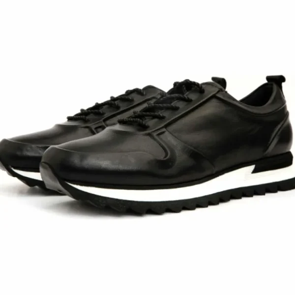 vinci_leather_the_barnett_1.webp Cheap Vinci Leather Shoes Vinci Leather The Barnett Leather Sneaker (11089 S-4) Black