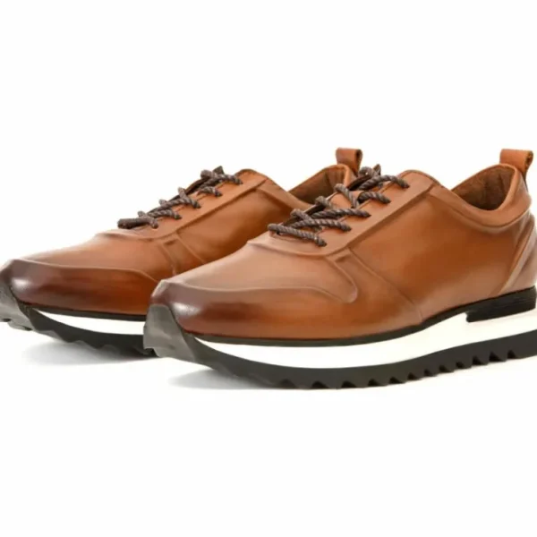 Store Vinci Leather Shoes Vinci Leather The Barnett Leather Sneaker (11089 T-4) Brown